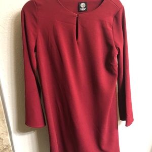 Maroon long sleeve dress